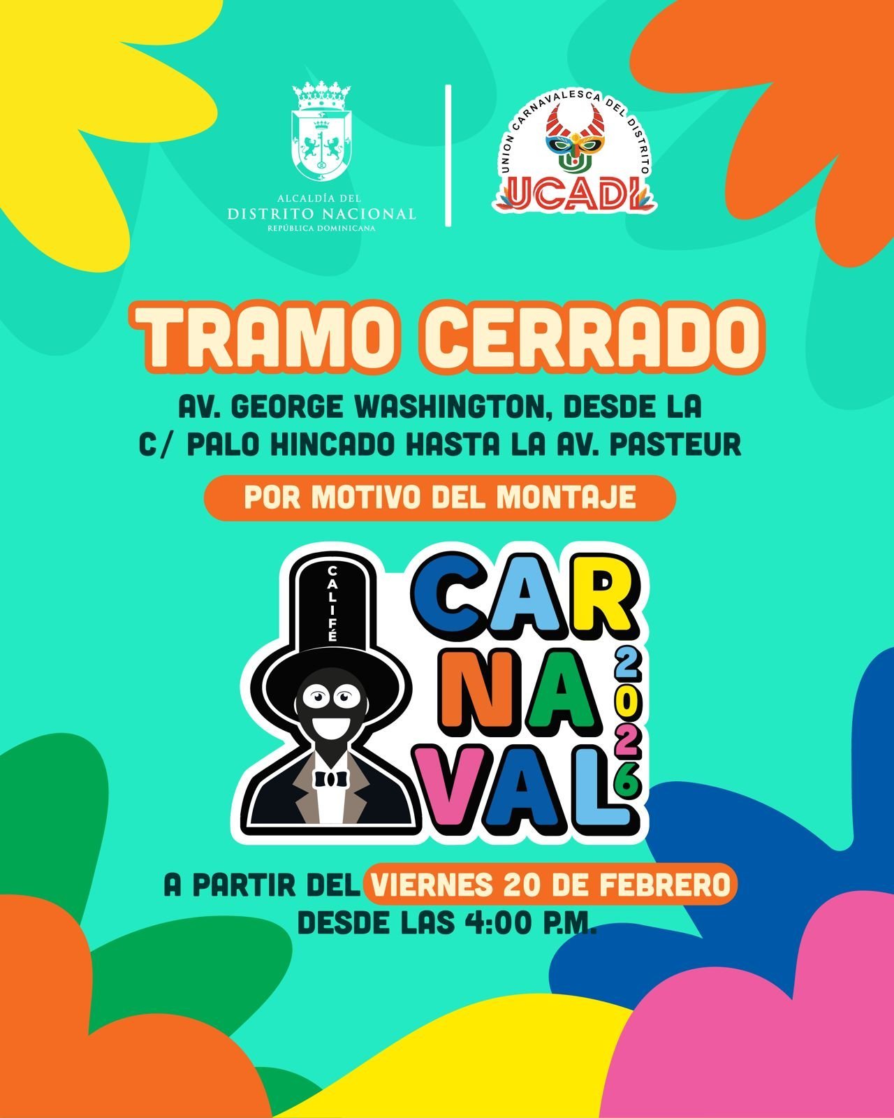 Alcaldía del DN anuncia cierre parcial del Malecón por montaje del Carnaval 2026