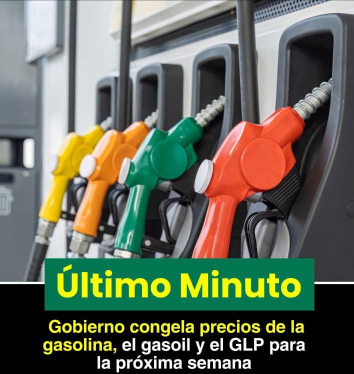Gobierno congela precios de combustibles con millonario subsidio