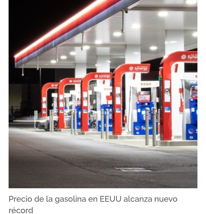 Precio de la gasolina en EE. UU. alcanza nuevo récord de 4.23 dólares por galón