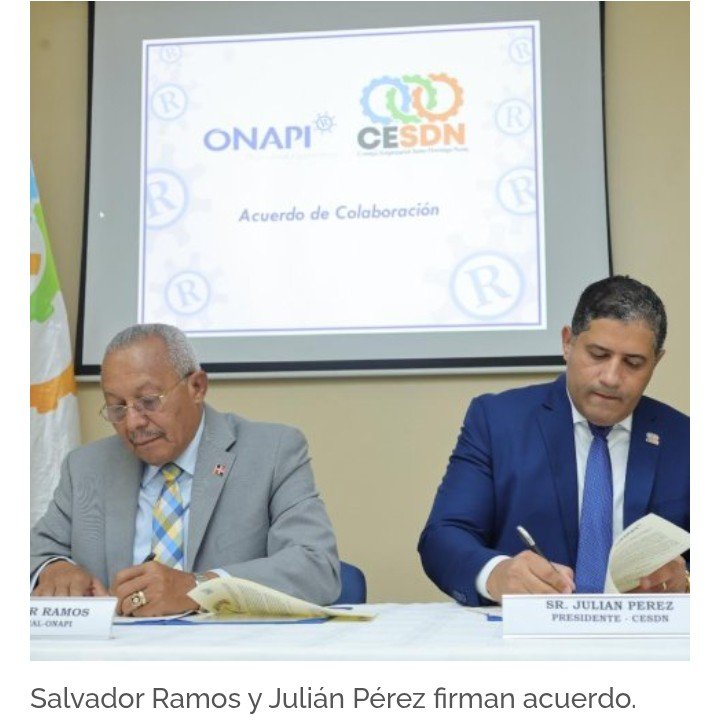 ONAPI y CESDN firman acuerdo para impulsar la propiedad intelectual en empresas de Santo Domingo Norte