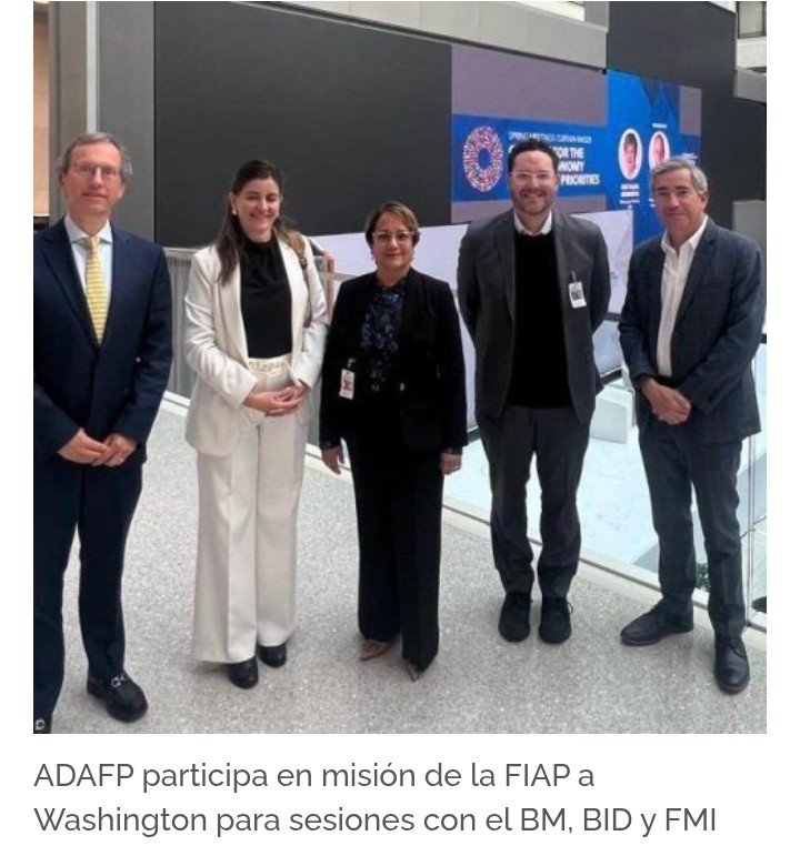 ADAFP participa en discusiones sobre sistemas de pensiones con organismos financieros internacionales